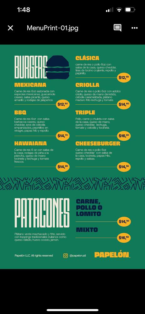 Papelon - Menu Scan 2